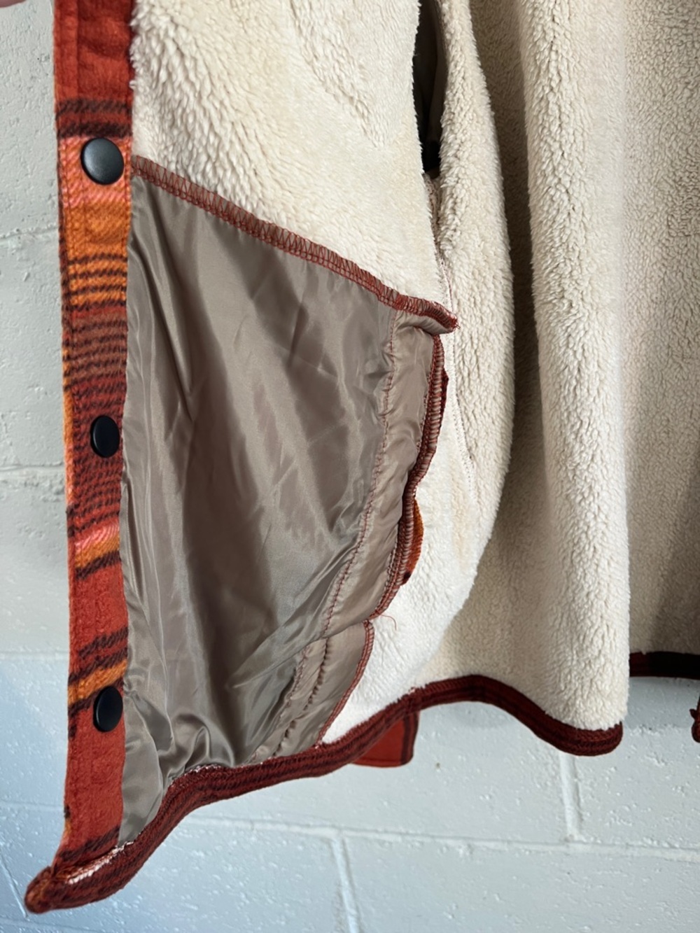 RAINFOREST Striped Sherpa-Lined Shirt Jacket - Picture 8 of 8